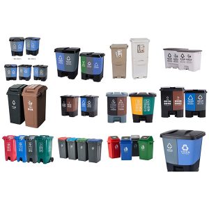 contenitore per la raccolta differenziata dei rifiuti stampato a soffiaggio