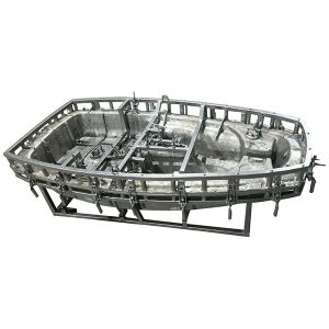 stampo per stampaggio rotazionale di scafi di imbarcazioni